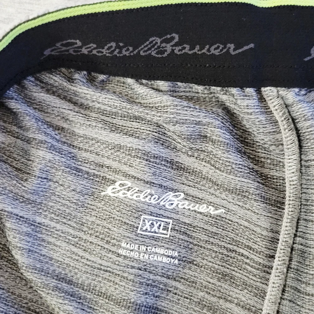 Eddie Bauer Heather Light Gray Jogger Sweatpants with Black Drawcord